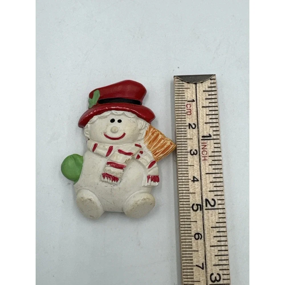 Vintage Ceramic Snowman Magnet